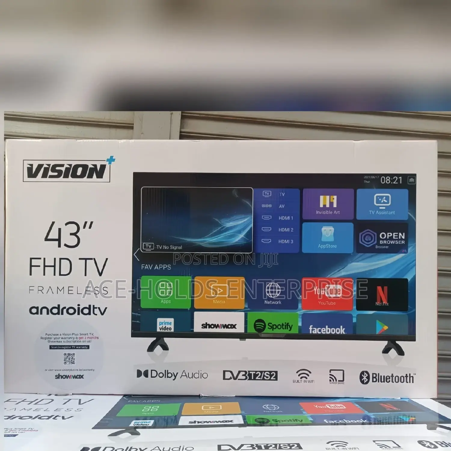 43" Smart Android Frameless Tv - Vision 