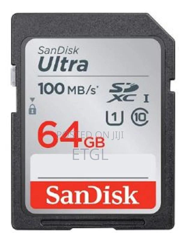 Sandisk Ultra SDXC 64GB 100mb/S Class 10 UHS-I for Camera