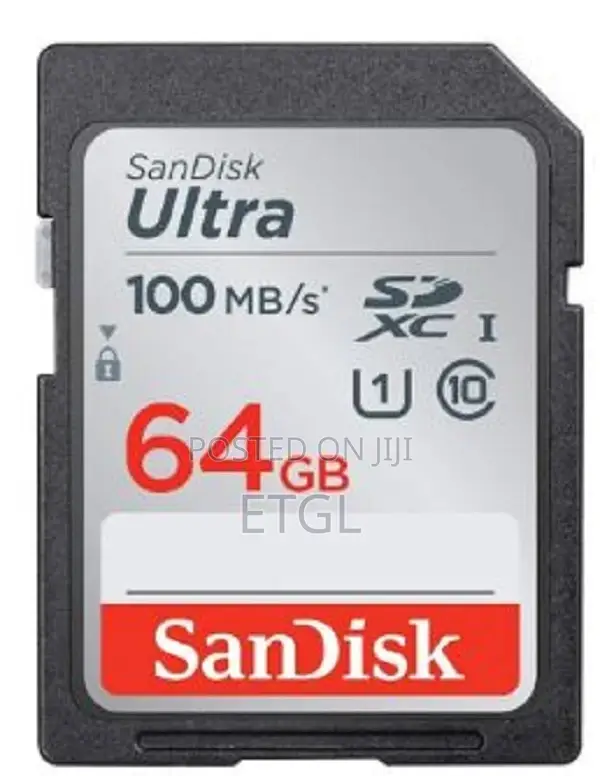 Sandisk Ultra SDXC 64gb 100mb/S Class 10 Uhs-I for Camera