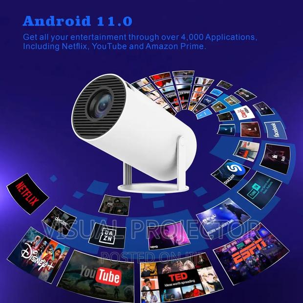 Hy300 Pro Android Projector With Wifi and Bluetooth - thumbnail 3