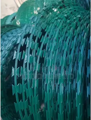 Green Coated Galvanized Razor Wire