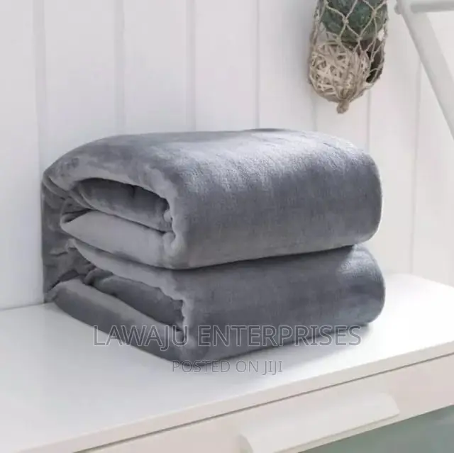 Grey Fleece Throw Blanket