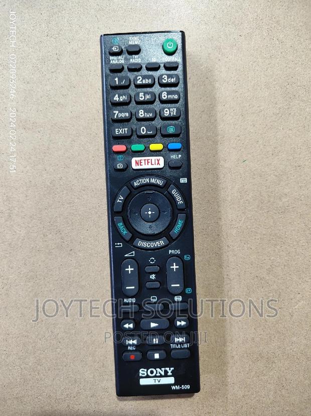 Sony TV Remote Control With Netflix Button.