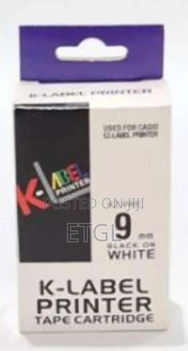 K-Label Printer Tape Catridge for Casio 9mm KZ-9WE Label