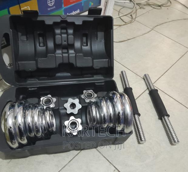 20kg Adjustable Dumbbell Set (Chrome Cast)