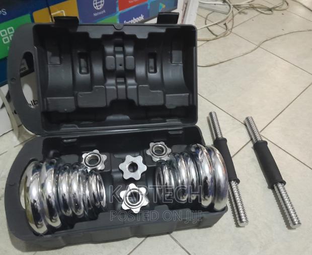 Adjustable Chrome Dumbbell Set 20kg