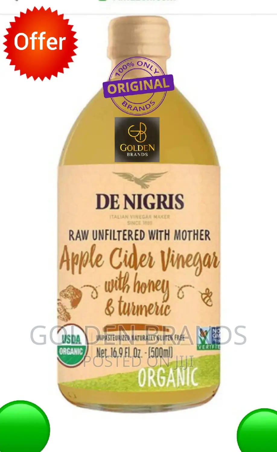 Apple Cider Vinegar With Mother, Honey, Turmeric, 500 ML