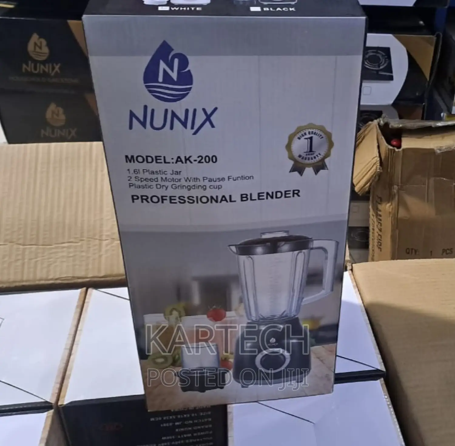 Nunix AK200 Personal Blender 1.5L With Grinding Machine