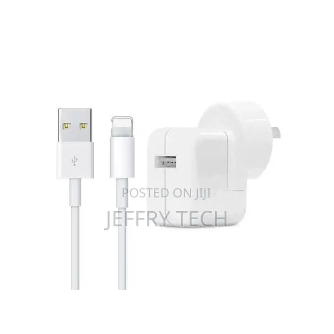 12W USB Charger + USB to 8 Pin Data Cable for iPad
