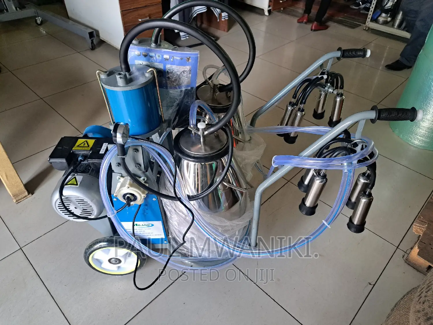 Stainless Steel Double Buckets Milking Machine.