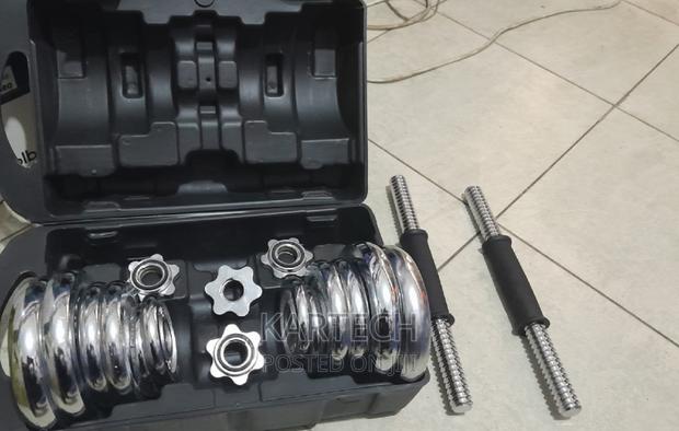 20kgs Adjustable Dumbbells Chrome Cast Set