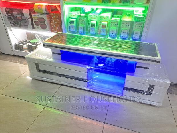 TV Stand With LED Lights Support 55'' TV Size With Drawers.