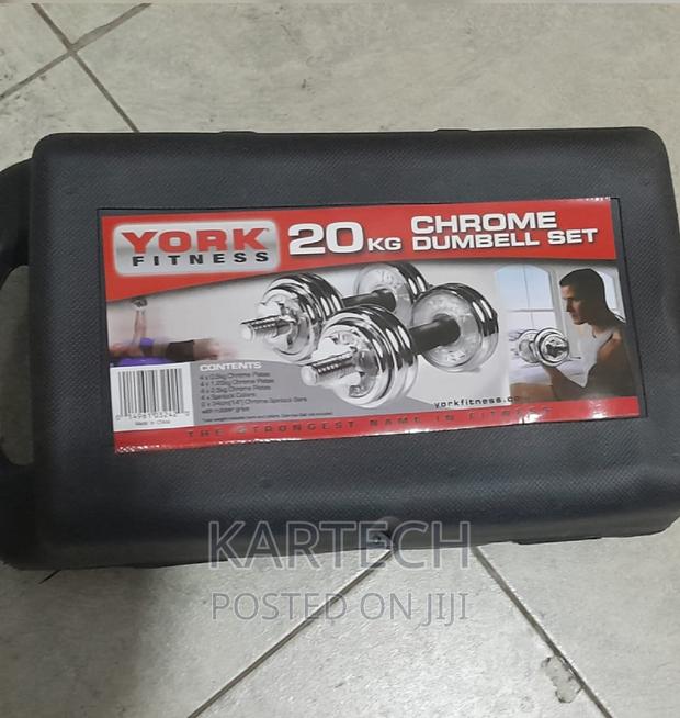 Quality 20kgs Adjustable Chrome Cast Dumbbell Set