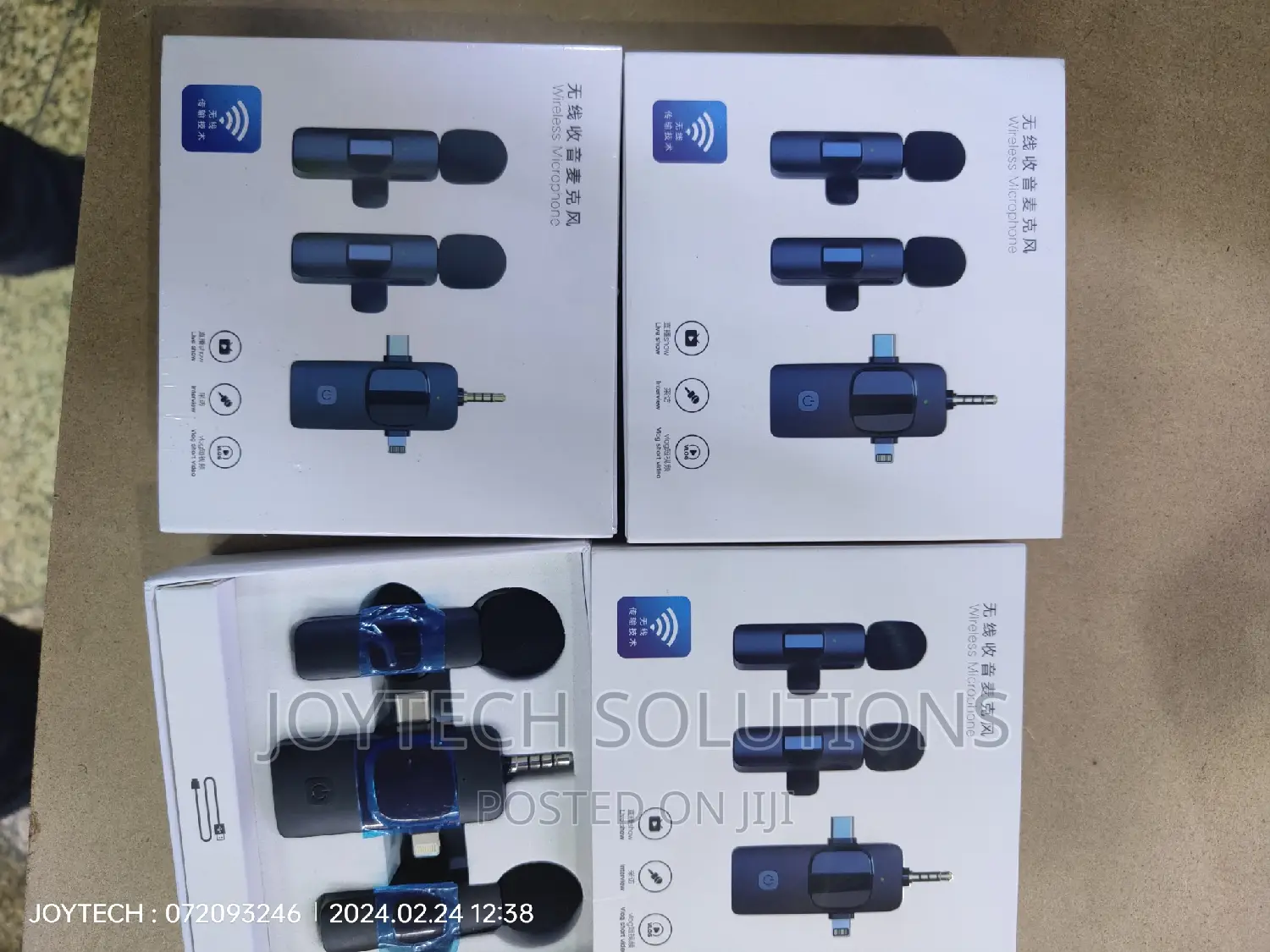 Wireless Lavalier Collar Microphone. iPhone, Type C, Jack A