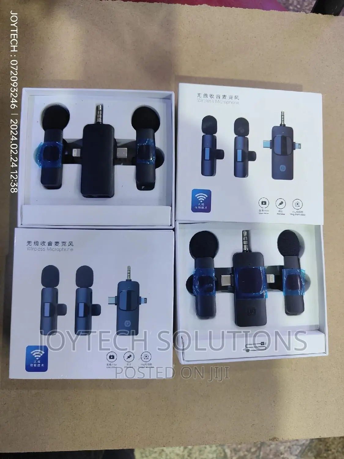 Wireless Lavalier Collar Microphone. iPhone, Type C, Jack A