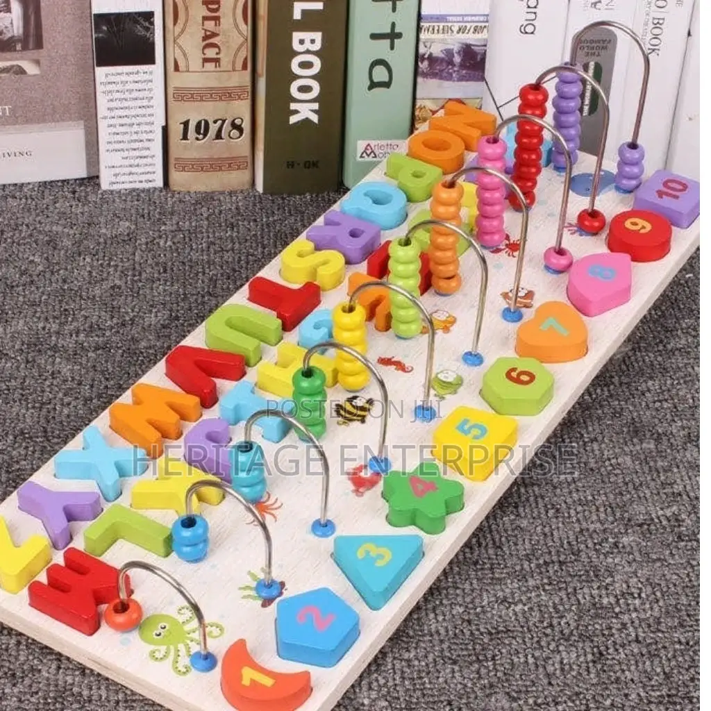 Kids Learning Set Wooden and Rubber Material