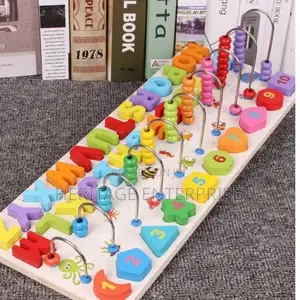Kids Learning Set Wooden and Rubber Material