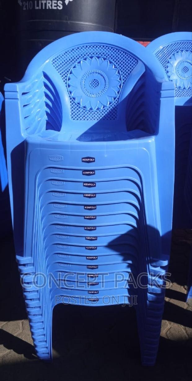 Blue Kenpoly Plastic Chairs. - main view