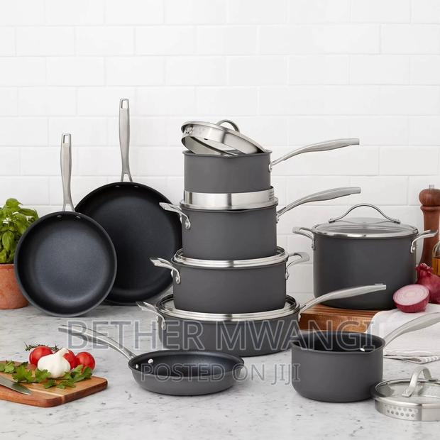 15- Piece Hard Anodized Aluminum Cookware Set. - thumbnail 2