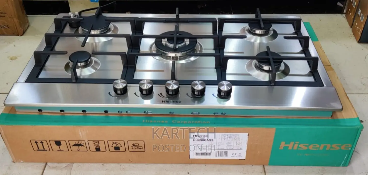 *Hisense Built-in Hob 5 Burner, 1wok Burner 90*60cm