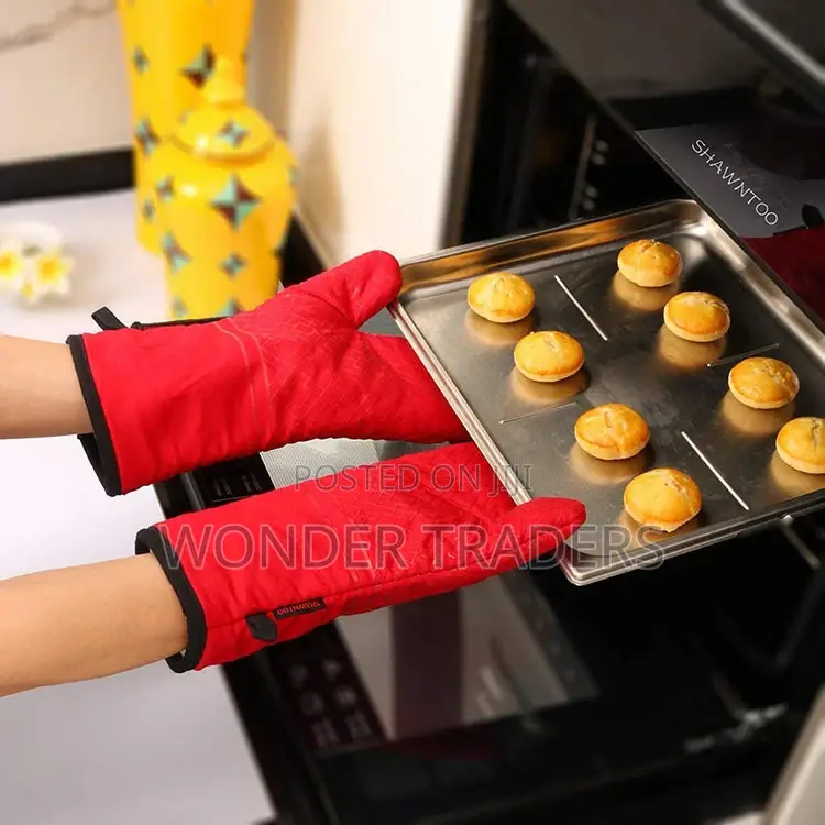 6 Piece Set High Heat Resistant Oven Mitts and Pot Holders