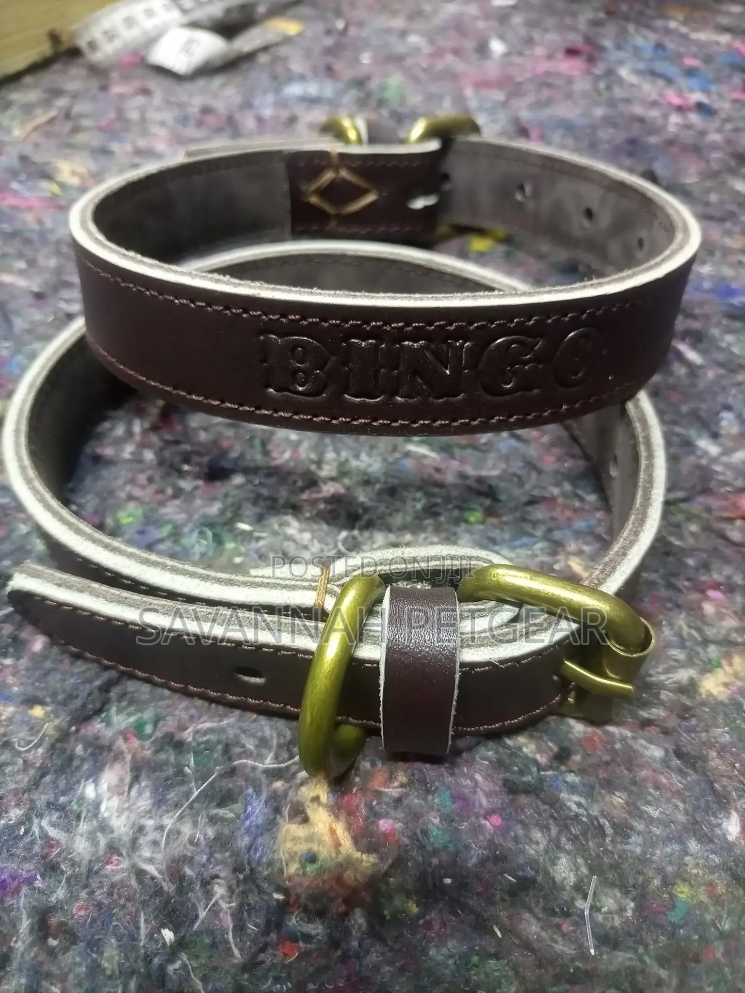 Leather Dog Collars for Small and Medium Dogs