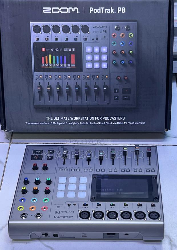 Zoom Podtrak P8 Podcast Recorder, 6 Microphone Inputs - main view
