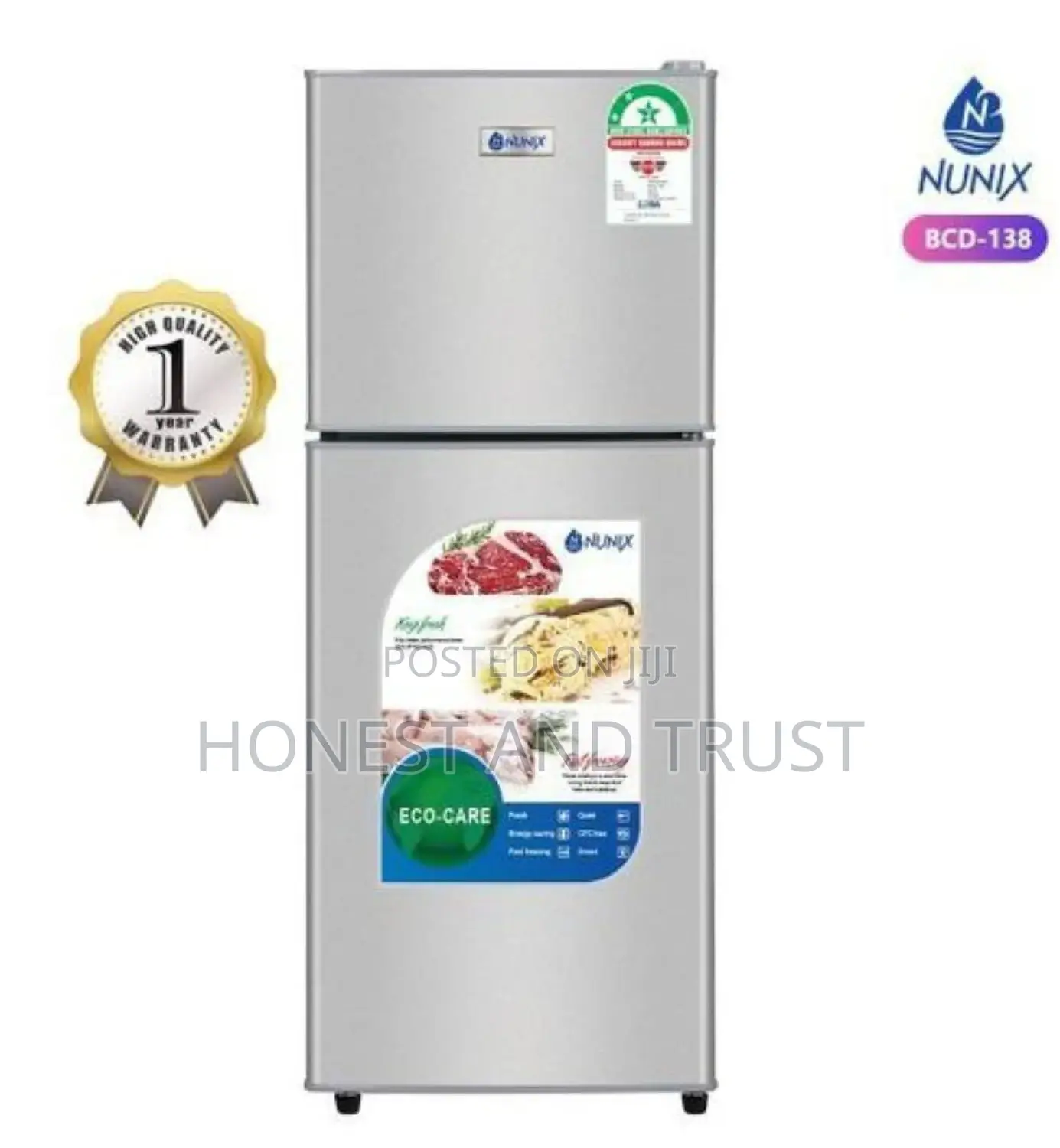 Nunix 138litre Double Door Refrigerator