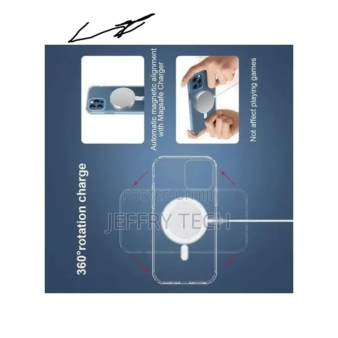 iPhone X, Xs, Xr, Xs Max,11,12,13,14 PRO Max Transparent Mag