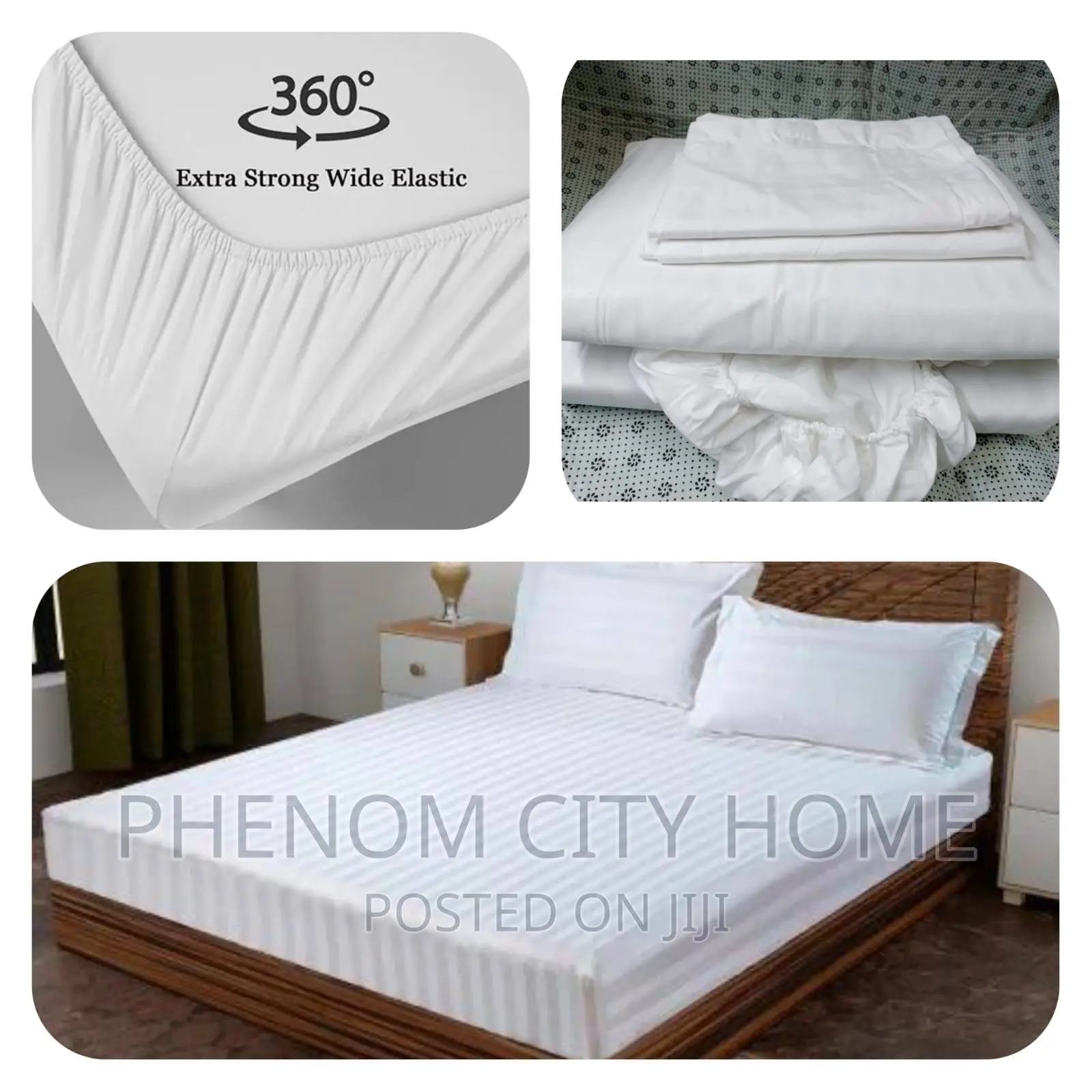 5 Piece Bedsheet Set With Fitted Sheet