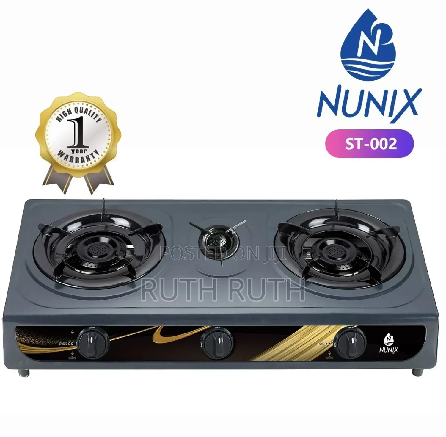 Nunix 3 Burner Tabletop Gas Cooker ST-002