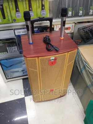 Fujister 15inch Powered Speaker With 2 Wireless Microphone