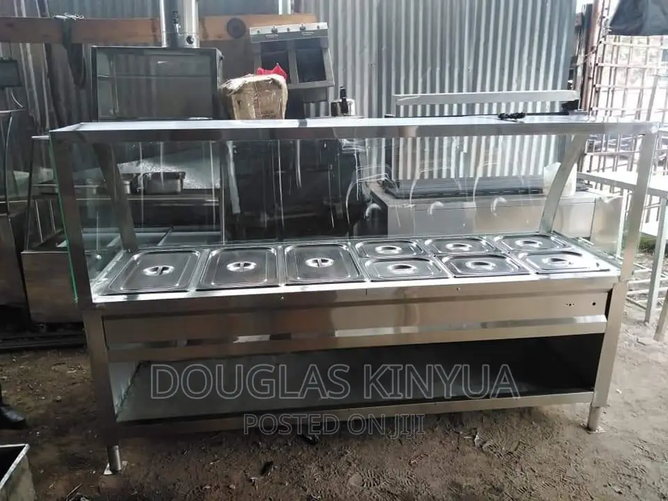 Ss 6partition Counter Display Food Warmer: