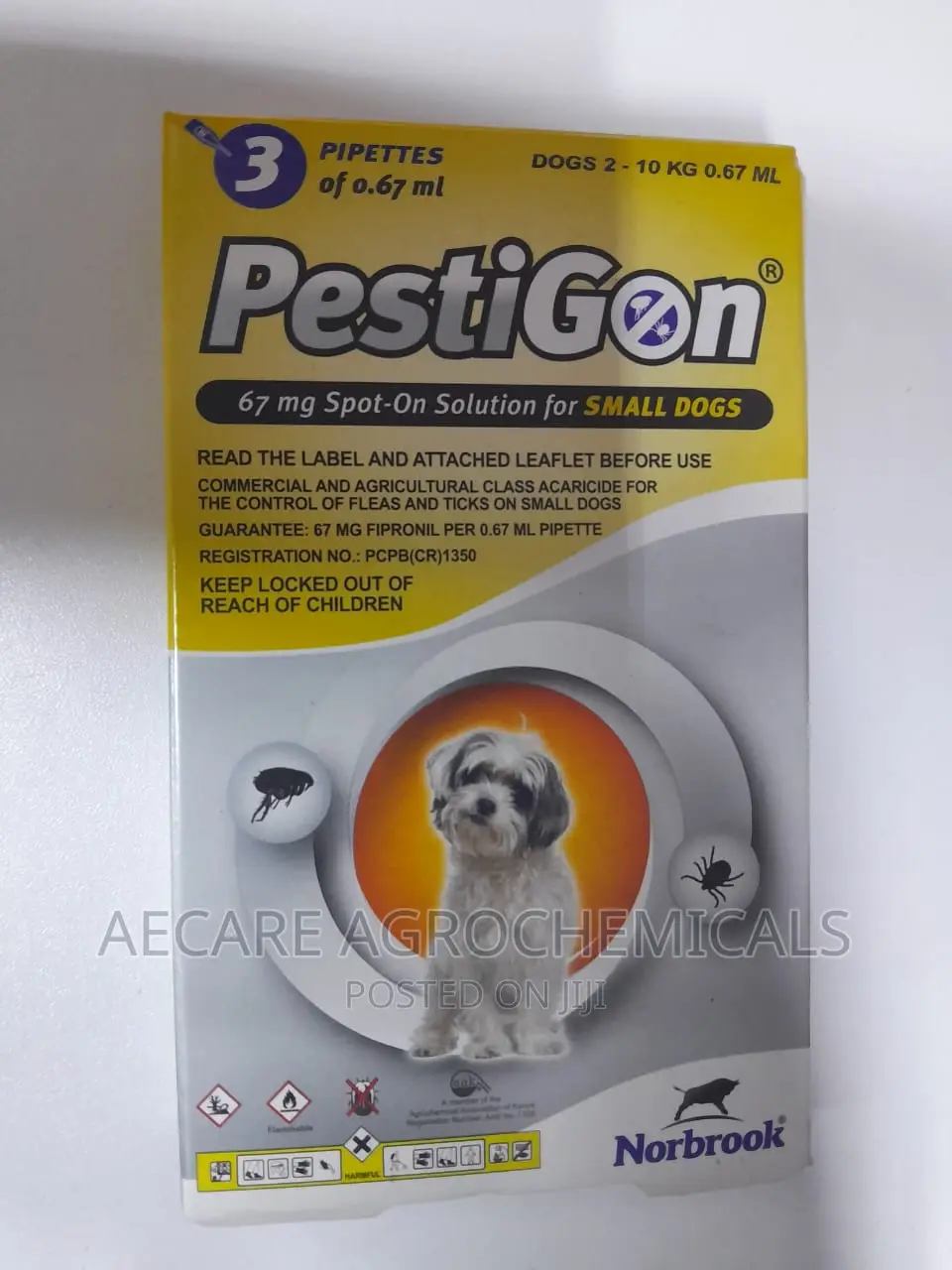 Pestigon 2-10kgs Pippets 0.67ml Spot-on For Small Dogs