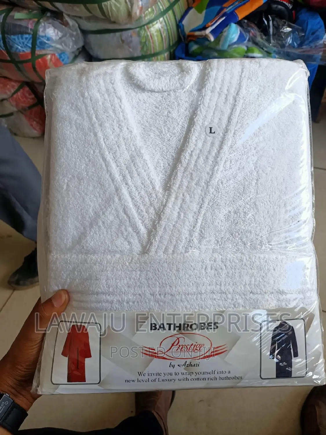 White Cotton Bathrobe