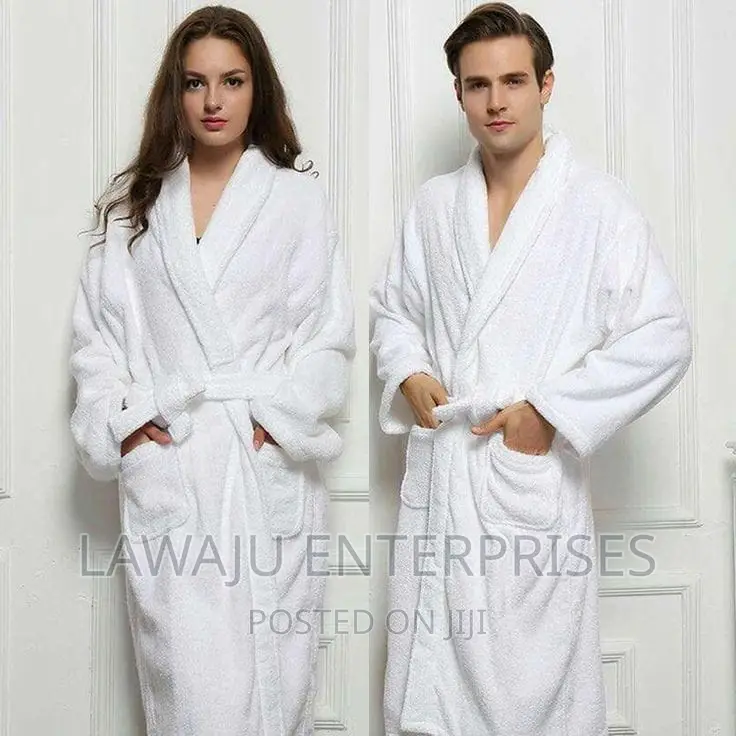 White Cotton Bathrobe