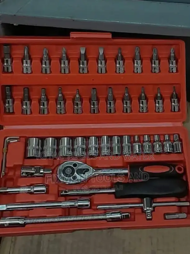 Tolsen 46pcs Wrench Socket Set,Contain Wrench With Sockets