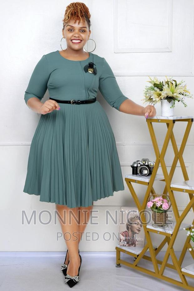 Stylish Plaited Official Dress - main view