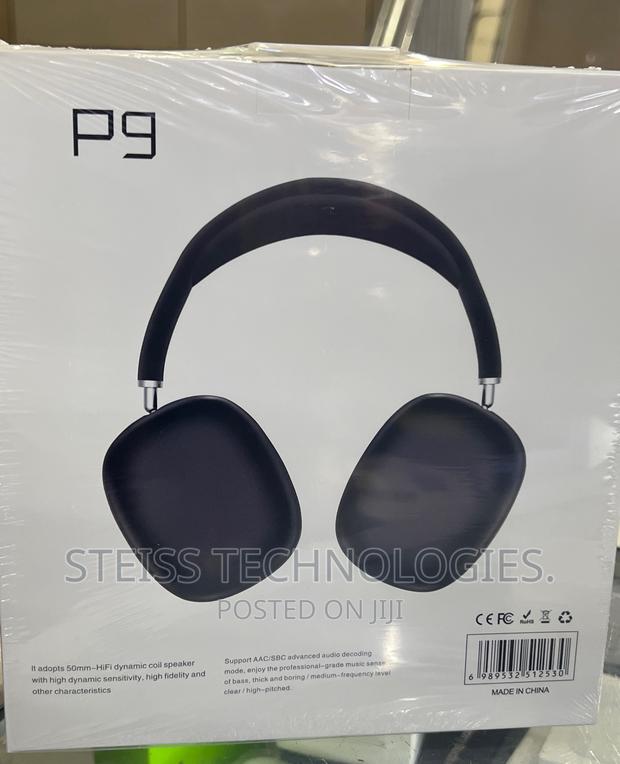 P9 Wireless Black Headphones. - thumbnail 4