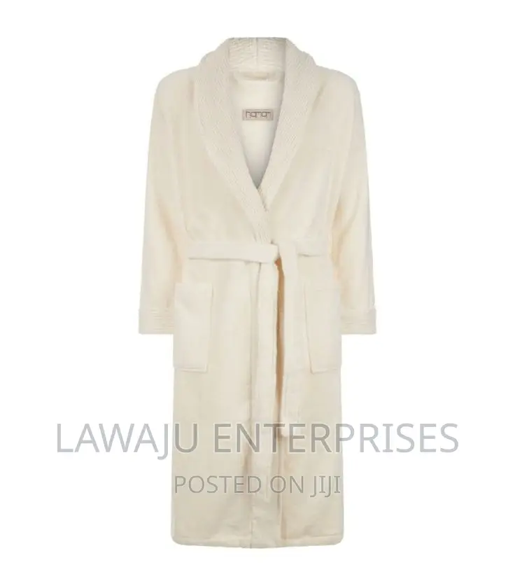 Ivory Cotton Unisex Bathrobe