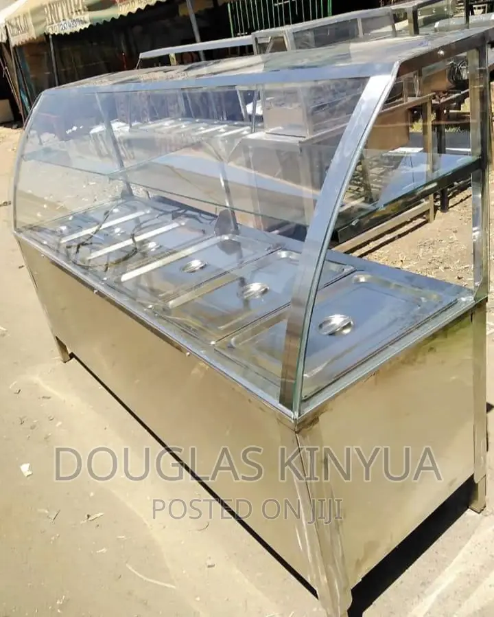 Ss Commercial Counter Displayfood Warmer 6partition: