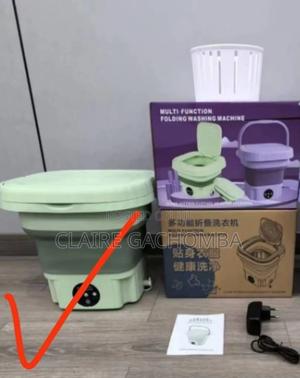 Foldable Electric Washing Machine 7.5 Kg Green - thumbnail 2