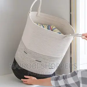 Big Laundry Basket/ Decorative Woven Storage With Handle