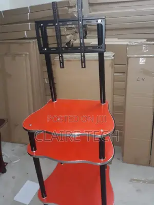 Brownish TV Stand/Tv Trolley With Tv Bracket