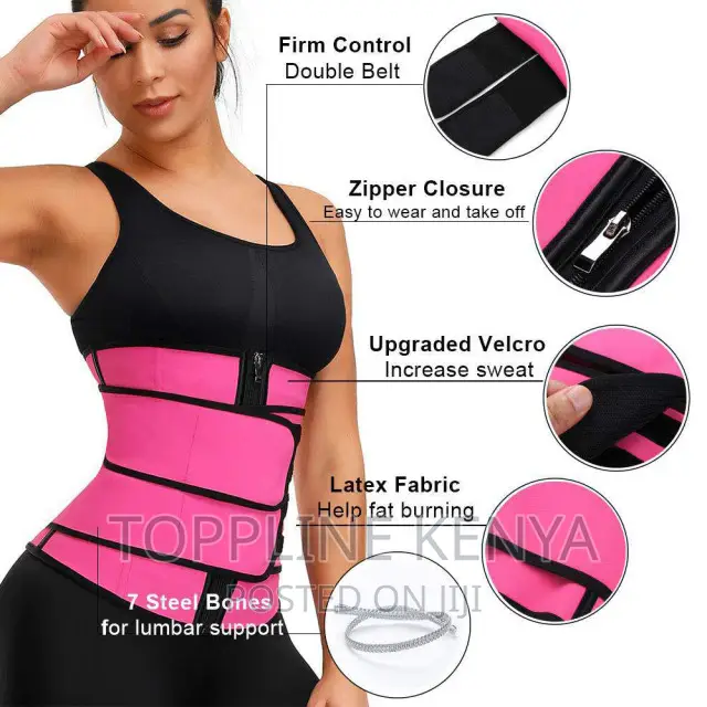 Double Belt Neoprene Waist Trainer Corset Sauna Slimming Tri in Nairobi
