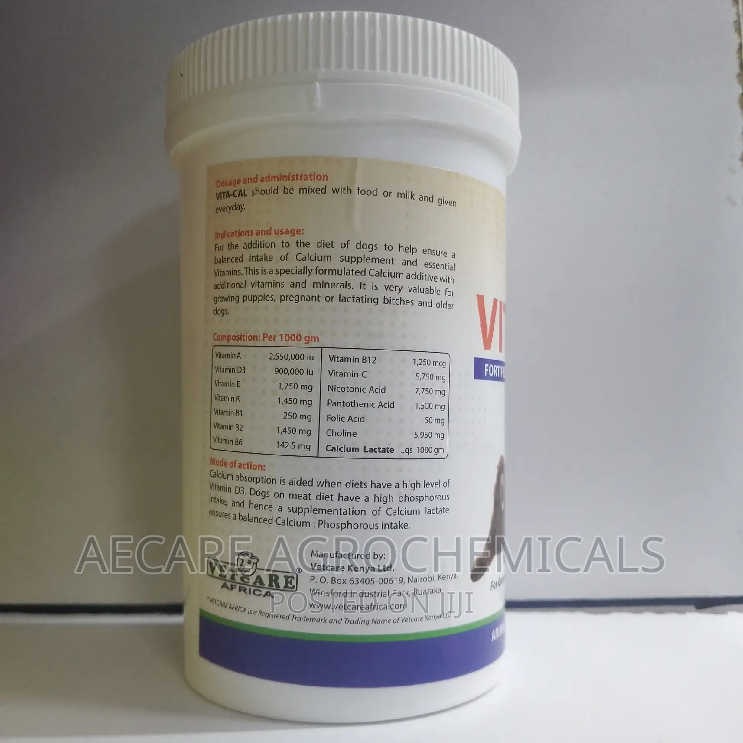 Vita-Cal Calcium Lactate Powder 200G Nutritional Sup