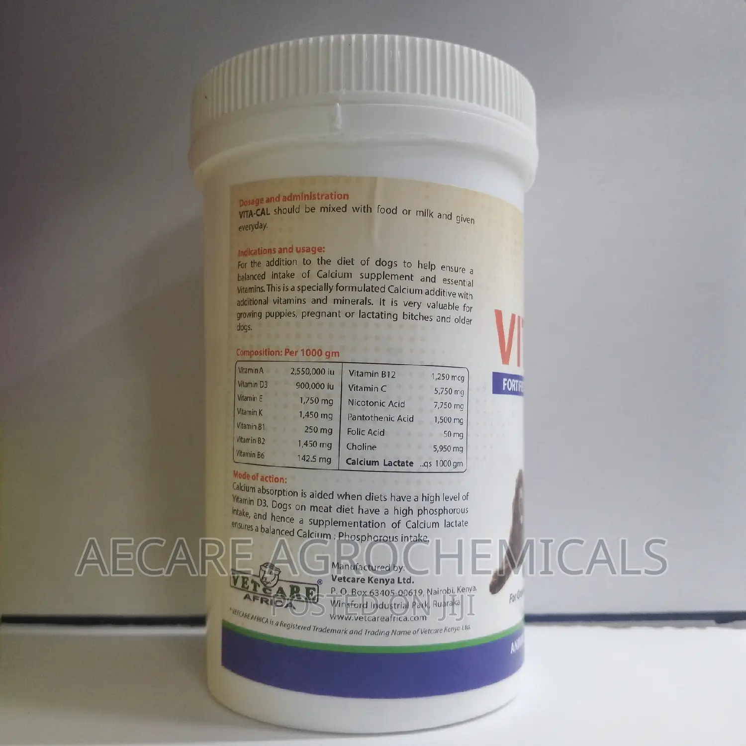 Vita-Cal Calcium Lactate Powder 200G Nutritional Sup