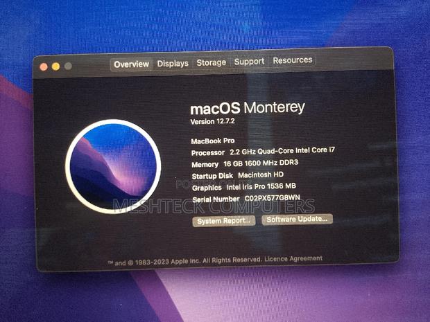 Laptop Apple MacBook Pro 16GB Intel Core I7 SSD 512GB - thumbnail 3