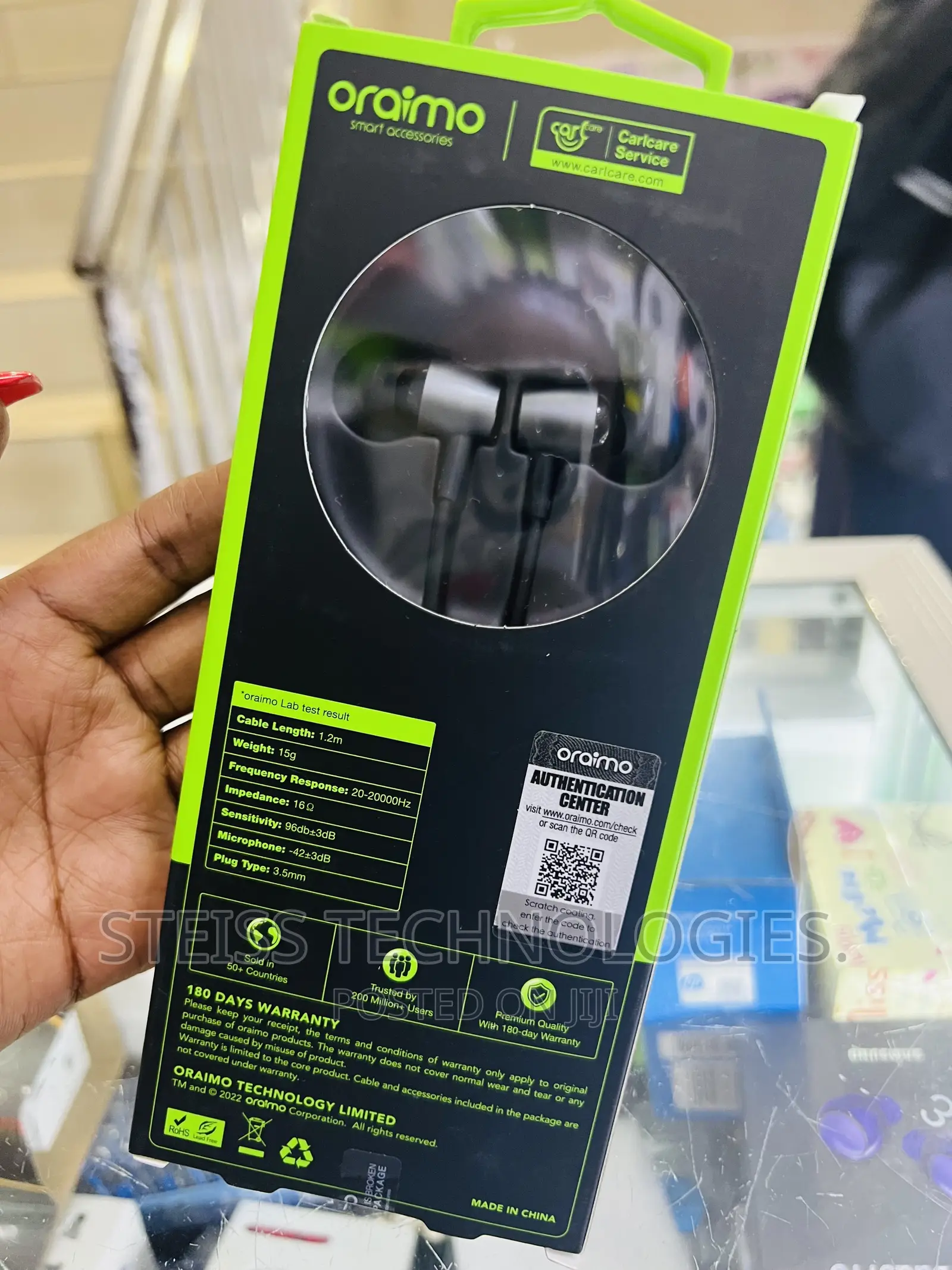 Oraimo Wired Trumpet 3 Earphones.