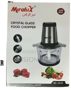 Crystals Glass Miralux Brand New Food Chopper